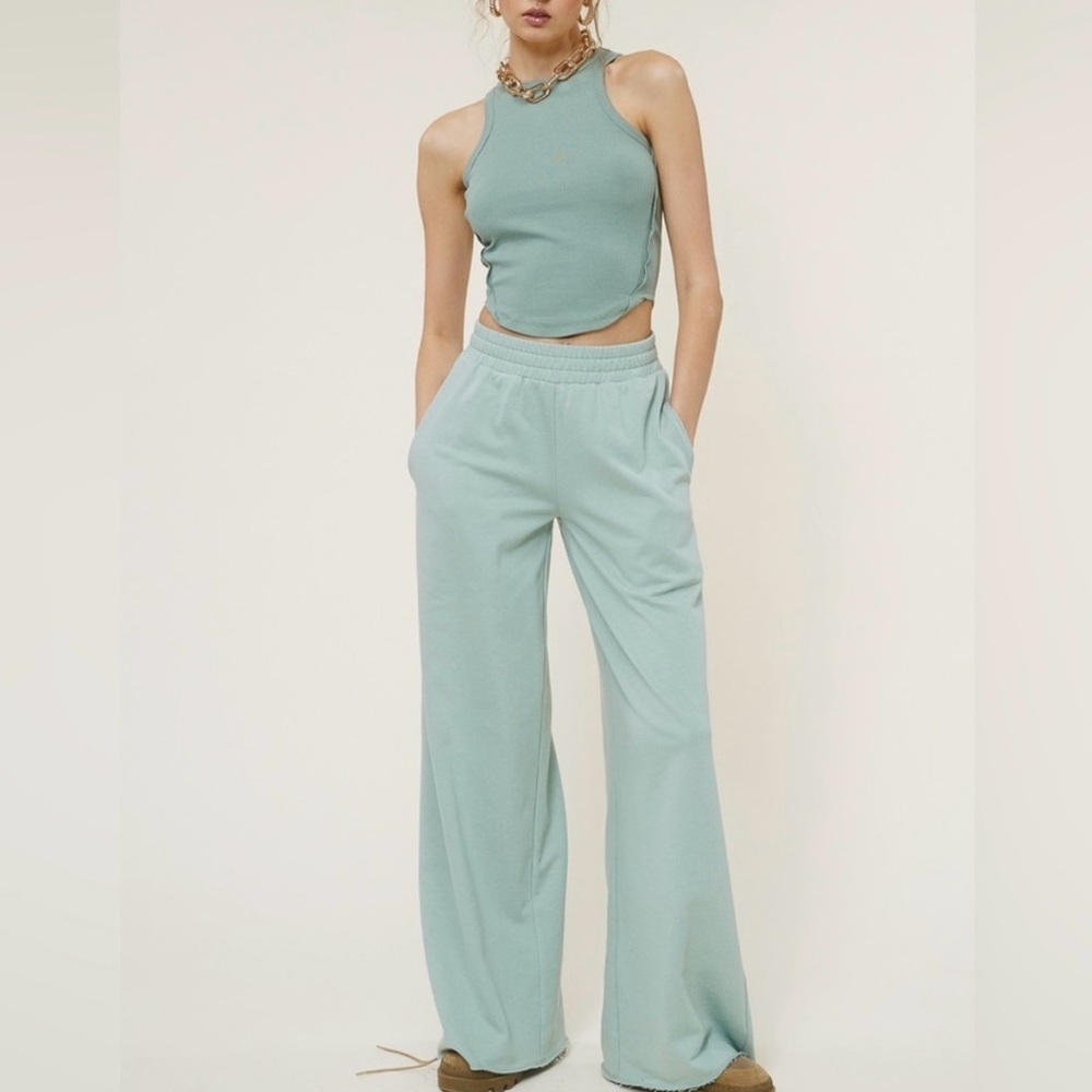 NWOT Sage - Cotton Wide Leg Joggers
